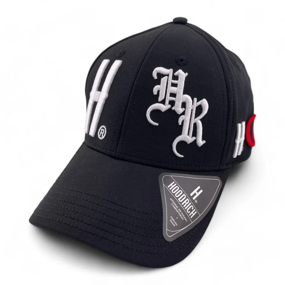 Hoodrich OG Heat Sport Strapback Internal Zipper Pocket Black Adjustable Hat Cap